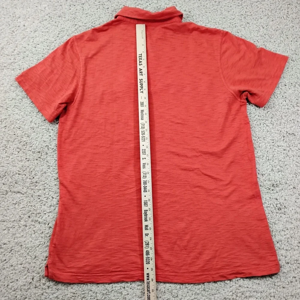 Banana Republic Shirt Mens Large Orange Polo Hiking Outdoor Double Pocket Camp